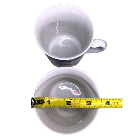 Set Of 2 German Coffee Mug Plecher Kaffeehaferl White With Floral Print Germany - Picture 9 of 9